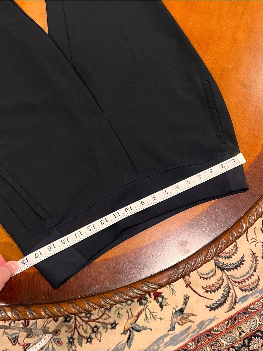 Athleta Endless High Rise Pant Black 12 Tapered Straight Leg Semi-Fitted Travel - Picture 11 of 16